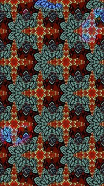 Modern çiçek arkaplanı. Parlak renkli çiçekli ve yeşil yapraklı harika bir çiçek deseni. Halk tarzı. Moda baskıları için zarif bir şablon.