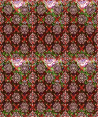 Raster illüstrasyonu. Çiçek arkaplan. Kahverengi renkli şirin tekstil. Çiçek duvar kâğıdı. Renkli, pürüzsüz desen.