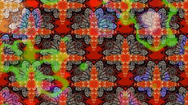 Robot resim. Çiçekli yaz çiçekleri. Küçük renkli çiçekler. Moda baskıları için zarif bir şablon. Küçük çiçekte güzel bir desen. Motley illüstrasyonu.