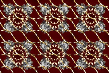 Kusursuz klasik raster ve altın desen. Klasik klasik klasik arka plan. Geleneksel oryantasyon süsü.