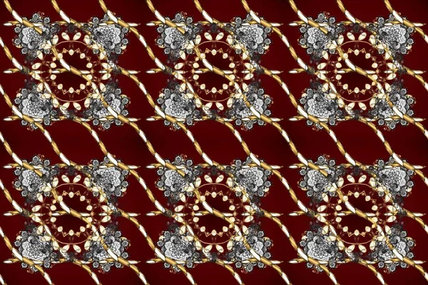 Kusursuz klasik raster ve altın desen. Klasik klasik klasik arka plan. Geleneksel oryantasyon süsü.