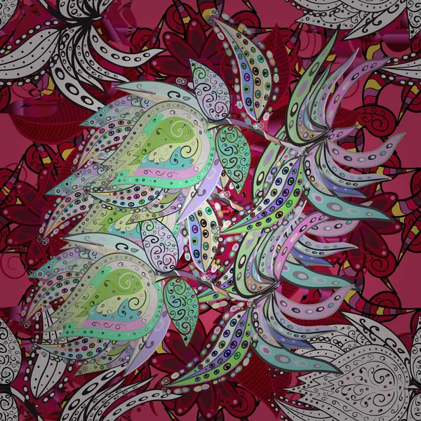 Sevgililer günü ve tebrik kartı konsepti için şık bir davetiye. Gri ve kırmızı renkte manzaralı çiçek deseni. Çiçek kompozisyonu, el boyası, hassas şablon. Üst görünüm, yumuşak biçim.