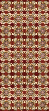 Doğulu stili, altın elementlerle kırmızı, kahverengi ve bej renklerde altın desenli arabesk yapar. Raster altın desen. Kusursuz kıvırcık saçlar..