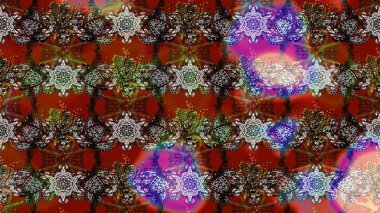 Tekstil, tebrik kartı, boyama kitabı, telefon kılıfı baskısı için kullanılabilir. Raster Henna dövme stili. Kızılderili desenli desenli desenli şal deseni. Etnik Mandala süsü.