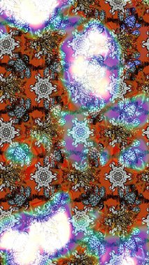 Bahar çiçekleriyle güzel bir çiçek deseni çizmişsin. Raster illüstrasyonu. Güzel kumaş deseni.