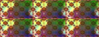 Elle çizilmiş çiçek deseni (fayans). Tekstil için dikişsiz suluboya desen. Sevimli çiçekleri, desenleri, yeşil renkleri olan renksiz desenler..