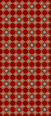 Düz elle çizilmiş klasik koleksiyon. Kırmızı, kahverengi ve gri renklerde altın desenli altın elementler. Raster altın pürüzsüz desen. Arkaplan, kumaş, altın duvar kağıdı.