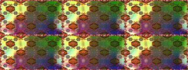 Elle çizilmiş çiçek deseni (fayans). Tekstil için dikişsiz suluboya desen. Sevimli çiçekleri, desenleri, yeşil renkleri olan renksiz desenler..