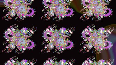 Suluboya, elle çizilmiş. Siyah ve nötr renklerde yaprakları olan yabani çiçekler. Raster illüstrasyonu. Taslak arkaplan deseni.