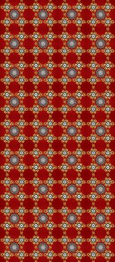 Düz elle çizilmiş klasik koleksiyon. Kırmızı, kahverengi ve gri renklerde altın desenli altın elementler. Raster altın pürüzsüz desen. Arkaplan, kumaş, altın duvar kağıdı.