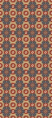 Damask arkaplanı. Barok tarzında altın çiçekli süs. Altın çiçekli, pürüzsüz desen. Gri, bej ve kahverengi renklerde altın bir element.