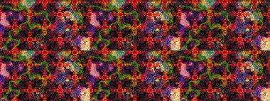 Vadinin çiçekleri siyah ve kahverengi renklerde. Çiçeksel çizim kalıbının çizimi.