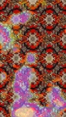 Çiçekli eskiz arkaplanı. Renkli Bahar Teması eskiz kalıbı. Çocuk stili. Düz Çiçek Elementleri Tasarımı.