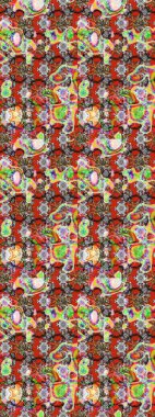 Eski usul küçük çiçekli şirin bir eskiz deseni. Raster illüstrasyonu. Moda arka planında parlak buketler. Kumaş, duvar kâğıdı ve kağıda yazdırmak için gelişen arkaplan.