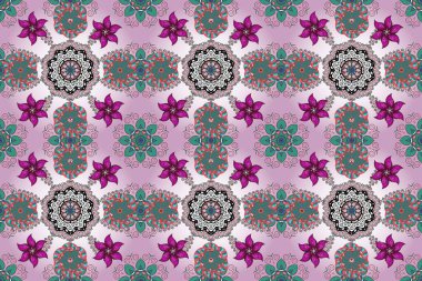 Tarafsız, mavi ve kırmızı renklerde çiçeksiz. Şatafatlı bahar bahçesi dokusu. Tarafsız, mavi ve kırmızı renkte çiçekler. Çiçek deseni.