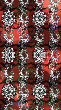 Karalama elementleri. Çizim çiçek deseni duvar kağıdı, web sitesi arka planı, ambalaj kağıdı, davetiye, broşür, afiş veya web sitesi için kullanılabilir. El çizimi Raster illüstrasyonu.