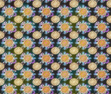 Raster illüstrasyonu. Çiçeksiz arka plan. Şatafatlı bahar bahçesi dokusu. Çiçek deseni.