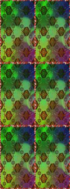 Raster flower print. Vintage outline illustration. Floral green and brown seamless pattern.