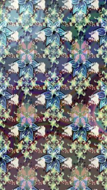 Küçük mavi çiçeklerle oldukça eski bir besin torbası deseni. Tekstil, kumaş, kapaklar, duvar kağıtları, baskı, paket, koleksiyon defteri, örgü, dekupaj için çiçek arkaplanı..