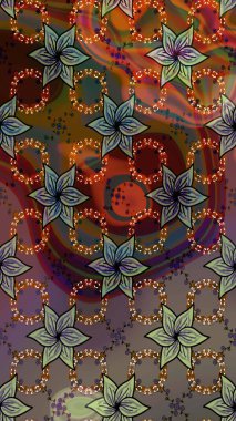 Eski usul küçük çiçekli şirin bir eskiz deseni. Raster illüstrasyonu. Moda arka planında parlak buketler. Kumaş, duvar kâğıdı ve kağıda yazdırmak için gelişen arkaplan.