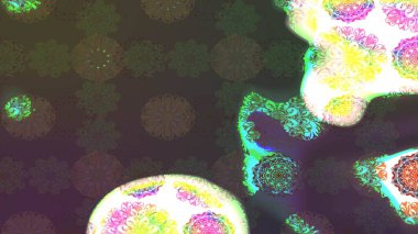 Şirin, zarif çiçekler Raster illüstrasyonu. Davetiye ve kartpostal tasarımı için dekoratif çiçek unsurları. Yapraklı çizim şekli. Poster ya da kapak için arka plan. Tekstil için figür.