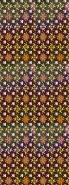 Kahverengi ve mor renkte çiçekli çiçek deseni. Çiçekler suluboya tarzında kahverengi ve mor renkte.