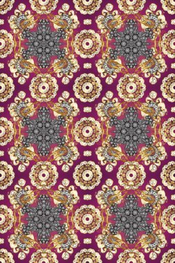 Kusursuz altın desen. Altın elementlerle renklendirilmiş altın desen. Raster doğulu süsü.