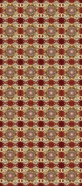 Raster altın desen. Doğulu stili, altın elementlerle kırmızı, kahverengi ve bej renklerde altın desenli arabesk yapar. Kusursuz kıvırcık saçlar..