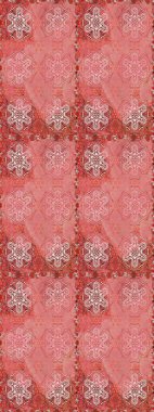 Raster illüstrasyonu. Raster illüstrasyonu. Asya tekstil tarzında. Kusursuz çiçek deseni. Pembe renkte çiçekler.