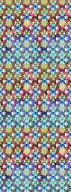 Çiçekli bahar çiçekleri. Motley illüstrasyonu. Küçük çiçekte güzel bir desen. Küçük renkli çiçekler. Moda baskıları için zarif bir şablon. Çizim.