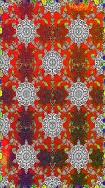 Yatak çarşafları, ceket, paket tasarımı, kumaş ve moda kavramları için tekstil baskısı. Çiçekleri, deniz kabukları, mandalaları ve suluboya efektleriyle donanma geçmişi. Kusursuz etnik tasarım.