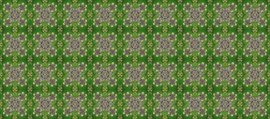 Kusursuz altın desen. Altın desenli yeşil, altın elementli nötr ve gri renkler. Raster doğulu süsü.