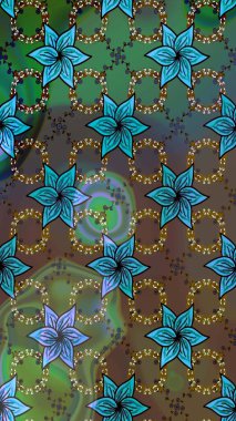 Suluboya etkisi. Organik elementler. Raster deseni. Botanik çizim deseni.