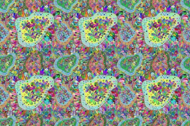 Colour Spring Theme seamless pattern Background. Seamless Floral Pattern in Fancy fabric pattern. Flat Flower Elements Design.