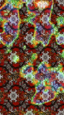 Anti-stres için soyut örnek sayfası. Raster illüstrasyonu. Kahverengi ve kırmızı renklerde.