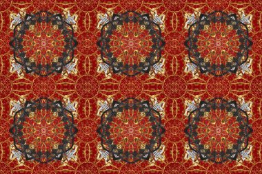 Kahverengi, kırmızı ve gri renklerde altın desen. Kış sembolü, Mutlu Noeller, Mutlu yıllar 2019. Soyut duvar kâğıdı, ambalaj dekorasyonu. Altın kar taneleri basit, pürüzsüz desen.