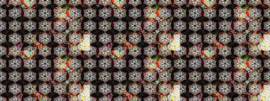 Tekstil ve kapak tasarımı için mükemmel. Siyah ve gri renkli çiçekler. Doodle tarzı. Renkli siyah ve gri çizim kalıpları. Elle çizilmiş sonbahar çiçeği deseni..