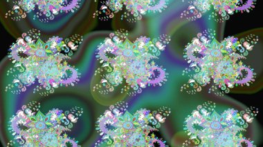 Çiçek arkaplanlı soyut zarafet eskiz deseni. Raster Güzel kumaş deseni.