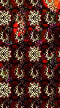 Kahverengi ve siyah renkli çiçekler. Renkli Bahar Teması eskiz kalıbı. Çiçekli çiçek deseni, suluboya. Düz Çiçek Elementleri Tasarım Raster illüstrasyonu.