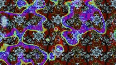 Dallı bahar çiçekleriyle desen, kahverengi renklerle çiçek siluetiyle desen. Raster deseni.