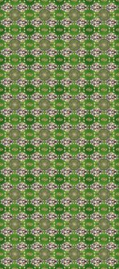 Barok tarzında altın çiçekli süs. Yeşil, nötr ve gri renklerde altın element. Damask pürüzsüz yineleme kalıbı. Antika altın tekrarlanabilir duvar kağıdı.