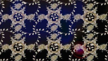 Renkli Yaz Temalı eskiz kalıbı. Sevimli çiçek raster deseni. Modaya uygun kumaş deseni. Düz Çiçek Elementleri Tasarımı.