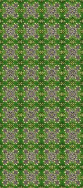 Altın desenli yeşil, altın elementli nötr ve gri renkler. Raster oryantal süs. Kusursuz altın desen.