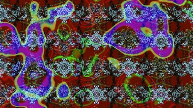 Çiçek duvar kağıdı. Çizim kalıbı. Kahverengi renklerde. Hint süsü. Raster illüstrasyonu. Renkli süs kenarı.