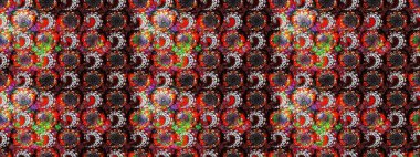 Flat Flower Elements Design. Colour Summer Theme sketch pattern Background. Sketch retro pattern with flowers. Flowers on black and brown colors.