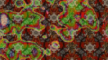 Renkli Bahar Teması eskiz kalıbı. Düz Çiçek Elementleri Tasarımı. Eskiz klasiği. Raster Şirin kumaş deseni.