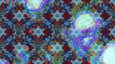 Yapraklı çiçekler ve mavi ve nötr renklerde papatya çiçekleri. Eskiz arkaplan modeli. Raster - stok.