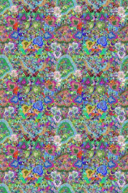 Şirin çiçek elementleri. Renkli Bahar Temalı Kusursuz Arkaplan. Düz Çiçek Elementleri Tasarımı. Kusursuz desenli. Moda desenli..