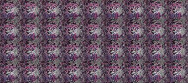 Düz Çiçek Elementleri Tasarımı. Çiçekler pembe ve beyaz renklerde. Çiçekli kusursuz retro desen. Renkli Yaz Temalı Kusursuz Arkaplan.