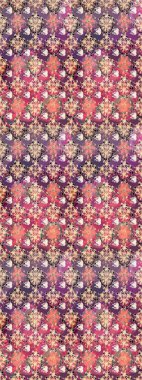 Vadinin pembe ve bej renkli çiçekleri. Çiçeksel çizim kalıbının çizimi.